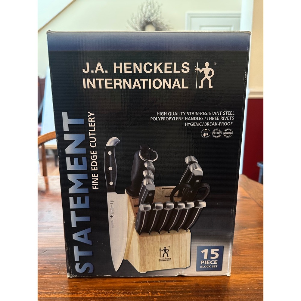 J.A. Henckels International Statement 15 Piece Knife Block Set 13550-005 NEW